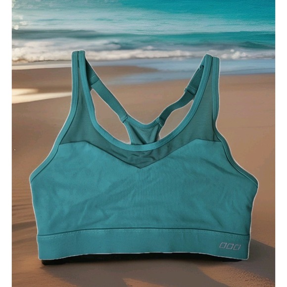 Lorna Jane Other - Lorna Jane Women's Teal Strappy Mesh Adjustable Razor Back Sports Bra‎ SZ: 8